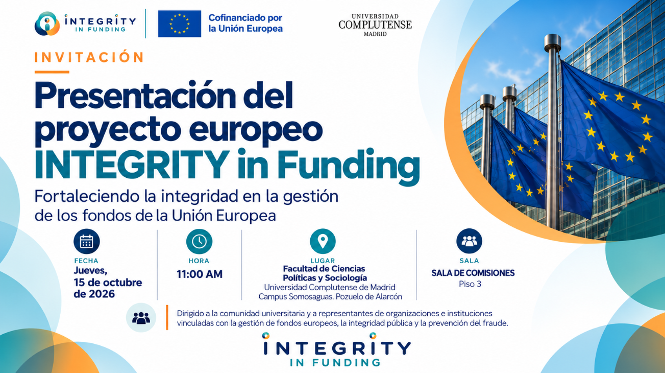 "INTEGRITY in Funding" un proyecto europeo sobre transparencia en la gestión de fondos públicos